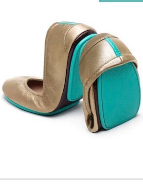 Tieks Shoes - Limited Edition Tieks Champagne Gold Leather Ballet Flats | Size 8 | Worn Once